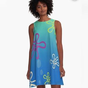 Bikini Bottom Spongebob Sky Background Dress